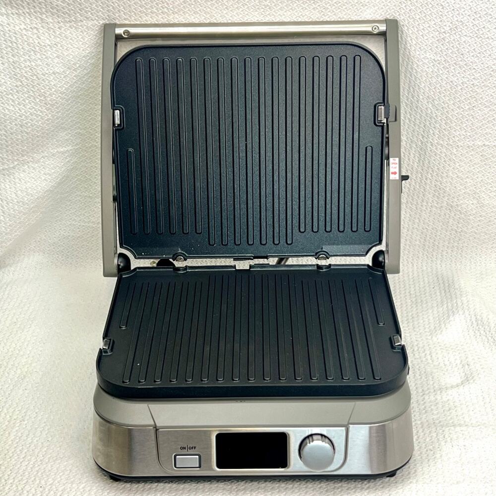 Cuisinart GR-5B Electric Griddler Grill Griddle Panini Press LCD Display TESTED